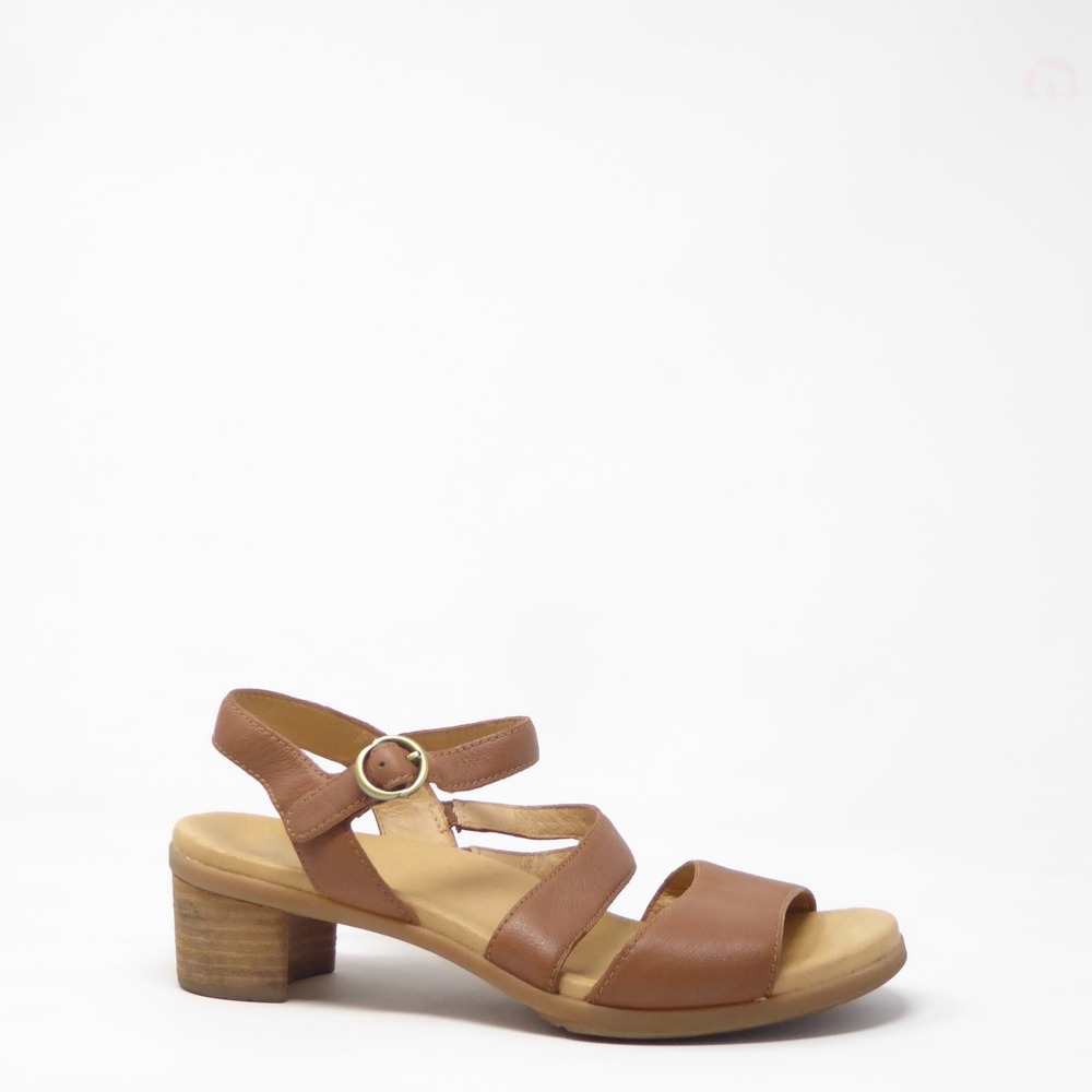 Dansko Tansy Womens Sandals Brown Leather Strappy Block Heel 39 / 8.5